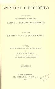 Front cover of Spiritual philosophy by Joseph Henry Green