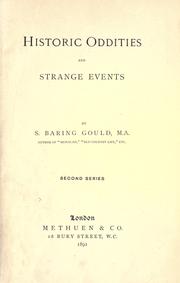 Front cover of Historic oddities and strange events by Sabine Baring-Gould