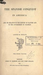 Front cover of The Spanish conquest in America by Sir Arthur Helps