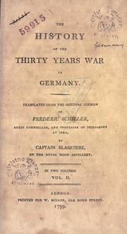 Front cover of Geschichte des dreissigjährigen Kriegs by Friedrich Schiller