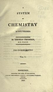 Front cover of A system of chemistry by Thomson, Thomas