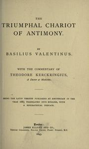 Cover of Triumph-Wagen Antimonii by Basilius Valentinus