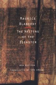 Cover of Ecriture du désastre by Maurice Blanchot