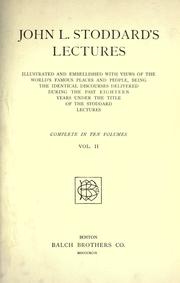 Front cover of Lectures, illustrated and embellished with views of the world's famous places and people by John L. Stoddard