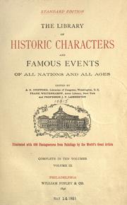Front cover of The library of historic characters and famous events of all nations and all ages by Ainsworth Rand Spofford