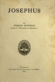 Cover of Josephus by Bentwich, Norman De Mattos