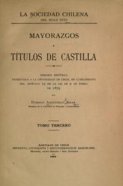 Front cover of La sociedad chilena del siglo XVIII by Amunátegui y Solar, Domingo