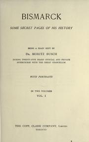Cover of Bismarck by Moritz Busch