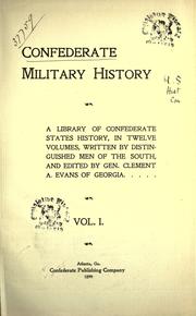 Front cover of Confederate military history by Clement Anselm Evans