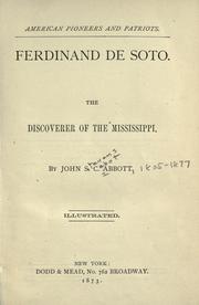 Cover of Ferdinand de Soto by John S. C. Abbott