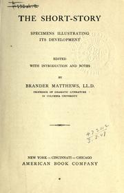 Front cover of The Short-story by Brander Matthews