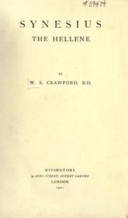 Cover of Synesius the Hellene by W. S. Crawford