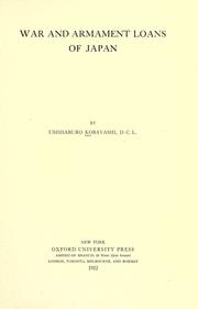 Cover of War and armament loans of Japan by Kobayashi, Ushisaburo