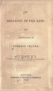 Front cover of The relligion of the East by Joel Hawes