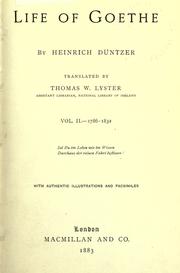 Front cover of Life of Goethe by Heinrich Düntzer
