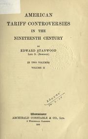 Cover of American tariff controversies in the nineteenth century by Edward Stanwood