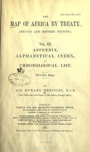 Front cover of The map of Africa by treaty by Hertslet, Edward Sir