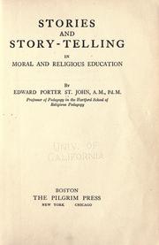 Front cover of Stories and story-telling in moral and religious education by St. John, Edward Porter