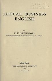 Cover of Actual business English by Prentice Hoover Deffendall