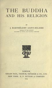 Cover of The Buddha and his religion by J. Barthélemy Saint-Hilaire