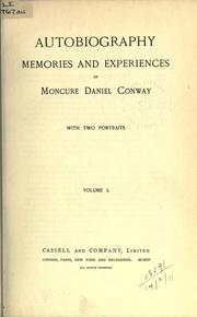 Cover of Autobiography by Moncure Daniel Conway