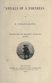Cover of Histoire d'une forteresse by Eugène-Emmanuel Viollet-le-Duc