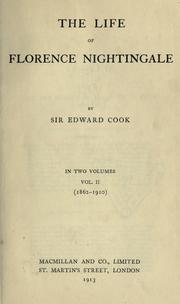 Front cover of The life of Florence Nightingale by Sir Edward Tyas Cook