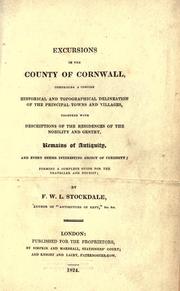 Front cover of Excursions in the county of Cornwall by Frederick Wilton Litchfield Stockdale