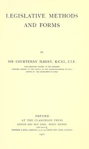 Cover of Legislative methods and forms by Courtenay Ilbert