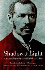 Cover of Shadow and light by Mifflin Wistar Gibbs