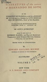 Cover of Narratives of the career of Hernando de Soto in the conquest of Florida by Edward Gaylord Bourne