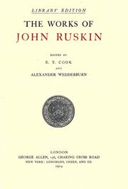 Front cover of The works of John Ruskin by John Ruskin
