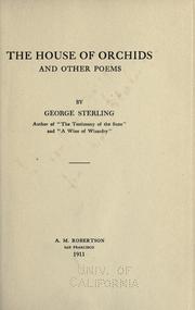 Front cover of The House of Orchids by George Sterling