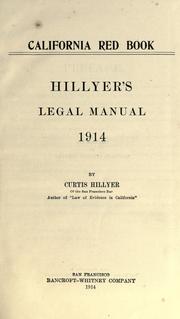 Cover of California red book by Curtis Hillyer