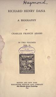 Front cover of Richard Henry Dana by Charles Francis Adams Jr.