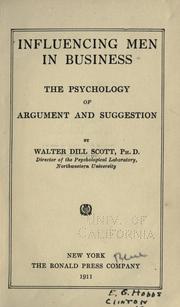 Cover of Influencing men in business by Walter Dill Scott