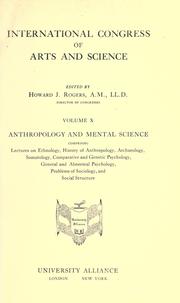Front cover of International Congress of Arts and Science by International Congress of Arts and Science (1904 St. Louis)
