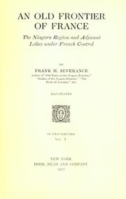 Cover of An old frontier of France by Frank H. Severance
