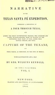 Front cover of Narrative of the Texan Santa Fe expedition by Kendall, Geo. Wilkins