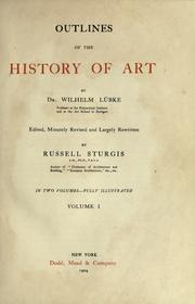 Cover of Outlines of the history of art by Wilhelm Lübke