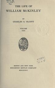 Front cover of The life of William McKinley by Olcott, Charles Sumner