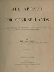 Front cover of All aboard for sunrise lands by Edward A. Rand