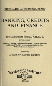 Front cover of Banking, credits and finance by Russell, Thomas Herbert