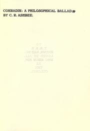 Cover of Conradin by C. R. Ashbee