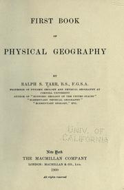 Front cover of First book of physical geography by Ralph S. Tarr