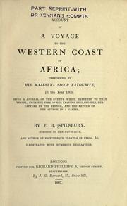 Front cover of Account of a voyage to the western coast of Africa by F. B. Spilsbury