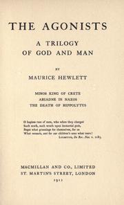Front cover of The agonists by Maurice Henry Hewlett