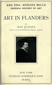 Cover of Art in Flanders by Max Rooses