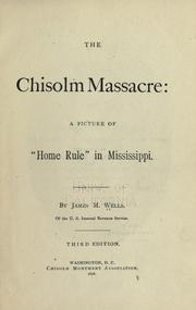 Cover of The Chisolm massacre by Wells, James M.
