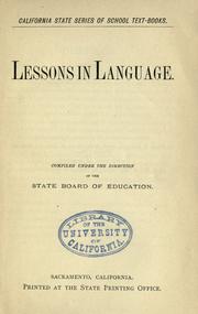 Cover of Lessons in language by California. State Board of Education.